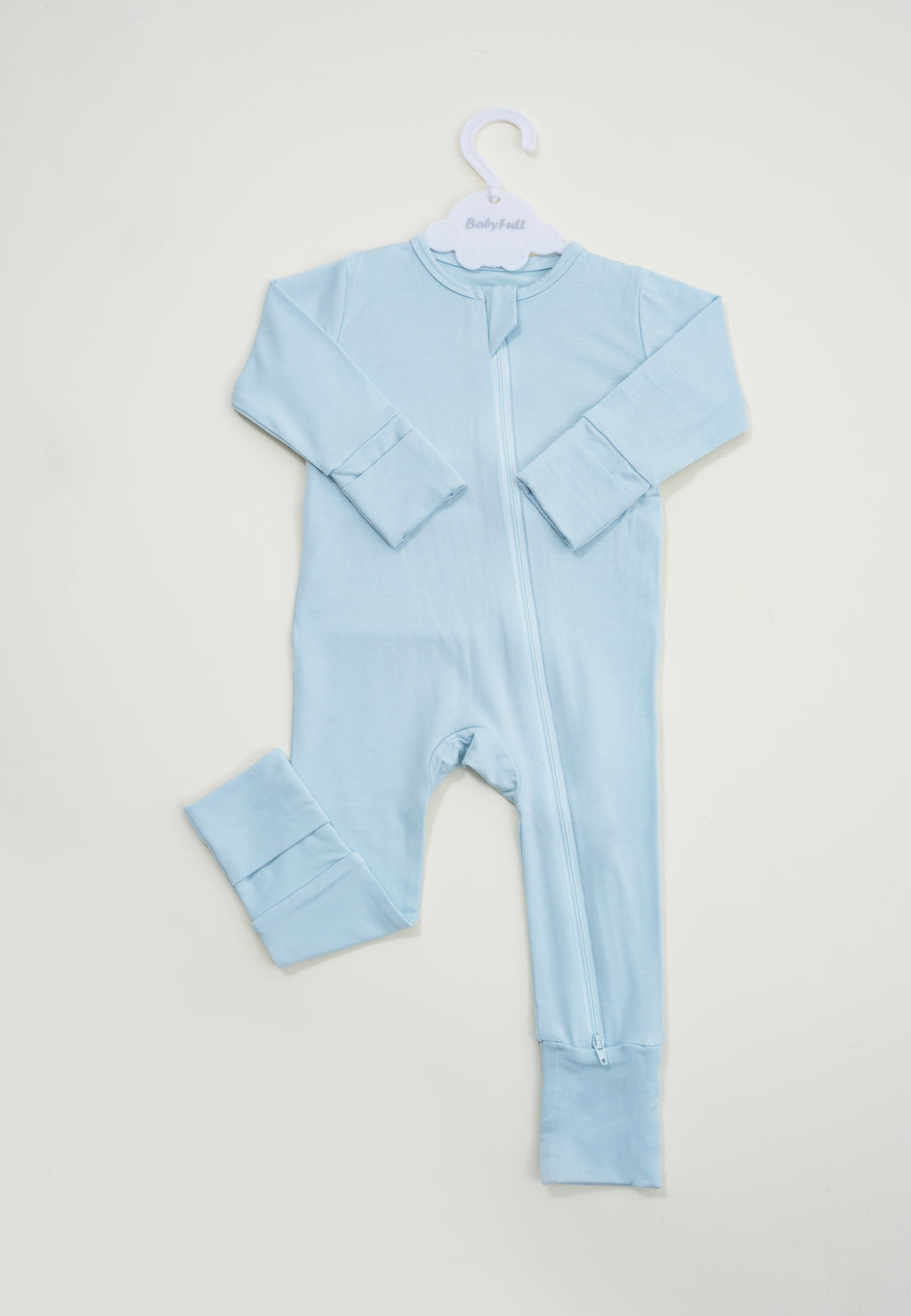 Bamboo Zippered Footie - Baby Blue