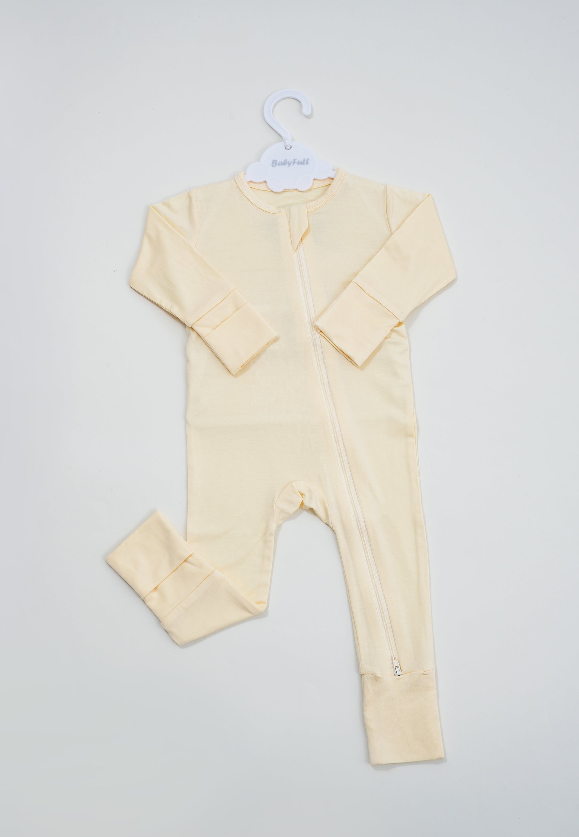 Bamboo Zippered Footie - Baby Yellow