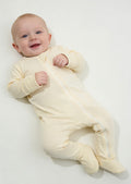 Bamboo Zippered Footie - Baby Yellow