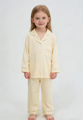 Long Sleeve Bamboo Polo Pajama set - Baby Yellow